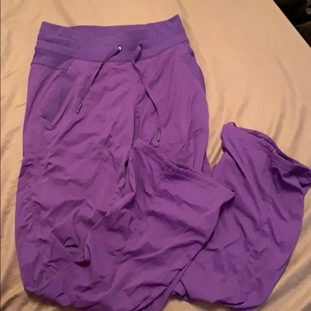 Lululemon purple dance studio pants unlined